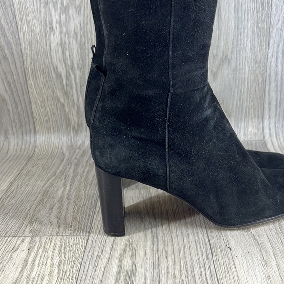Anne Klein black suede high boots - Picture 9 of 16
